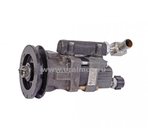 Фото: 43206Х-3407200-02 Насос г/усилителя руля с коллектором, шкивом и штуцером (дв.ЯМЗ-236М2, 238М2) (ОАО АЗ УРАЛ)